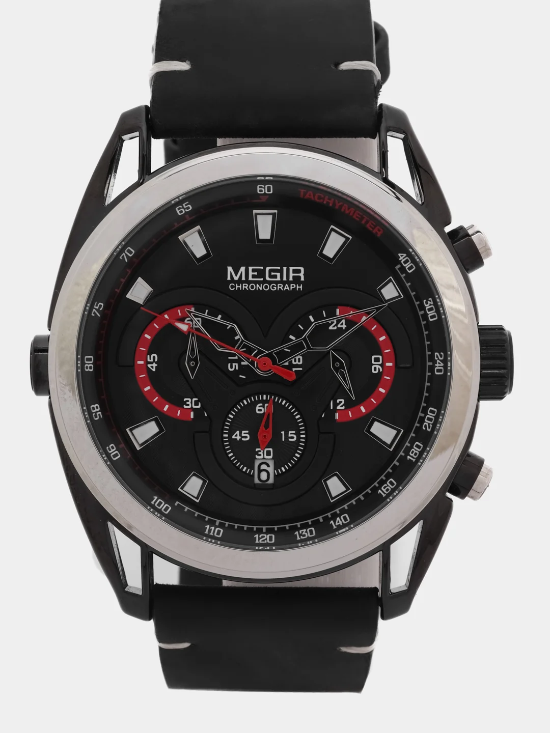 Черный мужские наручные часы Megir ML2135G с хронографом, в подарочной упаковке
