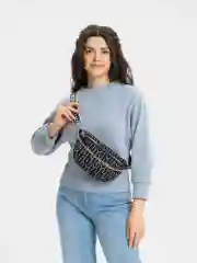 Черный женская поясная сумка