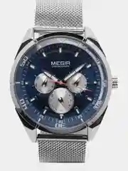 Синий мужские наручные часы Megir MS2072G, с хронографом, в подарочной упаковке
