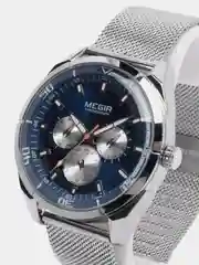 Синий мужские наручные часы Megir MS2072G, с хронографом, в подарочной упаковке