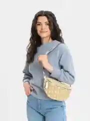 Белый женская поясная сумка