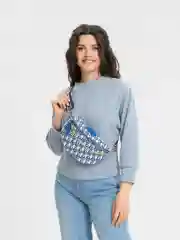 Синий женская поясная сумка