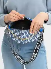 Синий женская поясная сумка