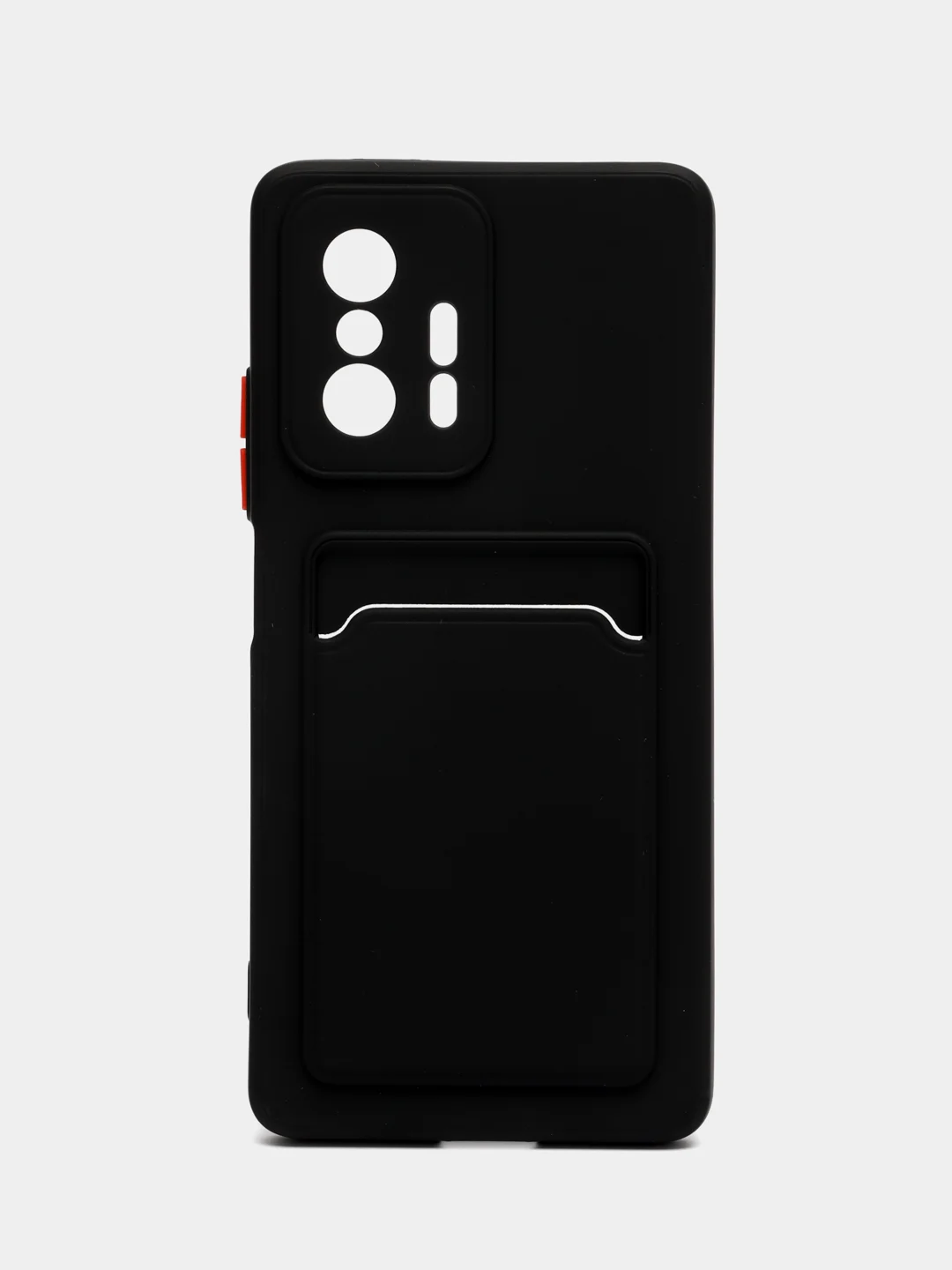 Черный чехол для Xiaomi 11T / 11T Pro / Сяоми 11Т / 11Т Про, с карманом для карт
