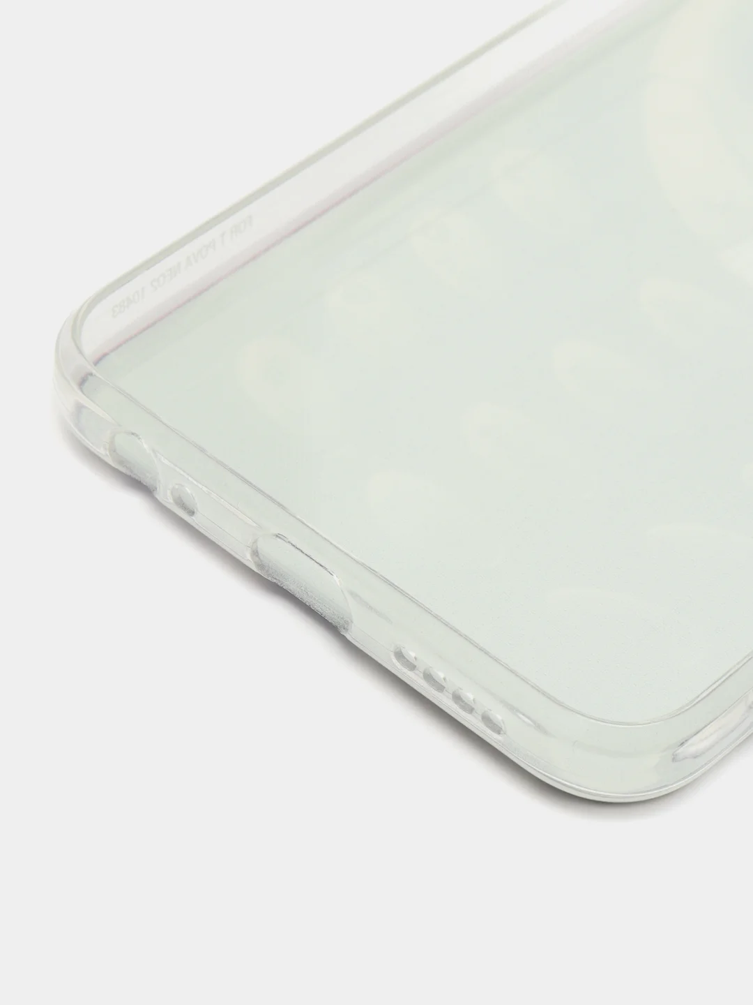 Угольный чехол на Tecno Pova Neo 2 / Текно Пова Нео 2 прозрачный, с рисунком, защита камеры