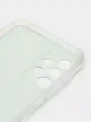 Тёмно-серый чехол силиконовый на Samsung Galaxy A23 / Самсунг А23 прозрачный с рисунком, защита камеры