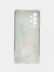 Тёмно-серый чехол силиконовый на Samsung Galaxy A23 / Самсунг А23 прозрачный с рисунком, защита камеры
