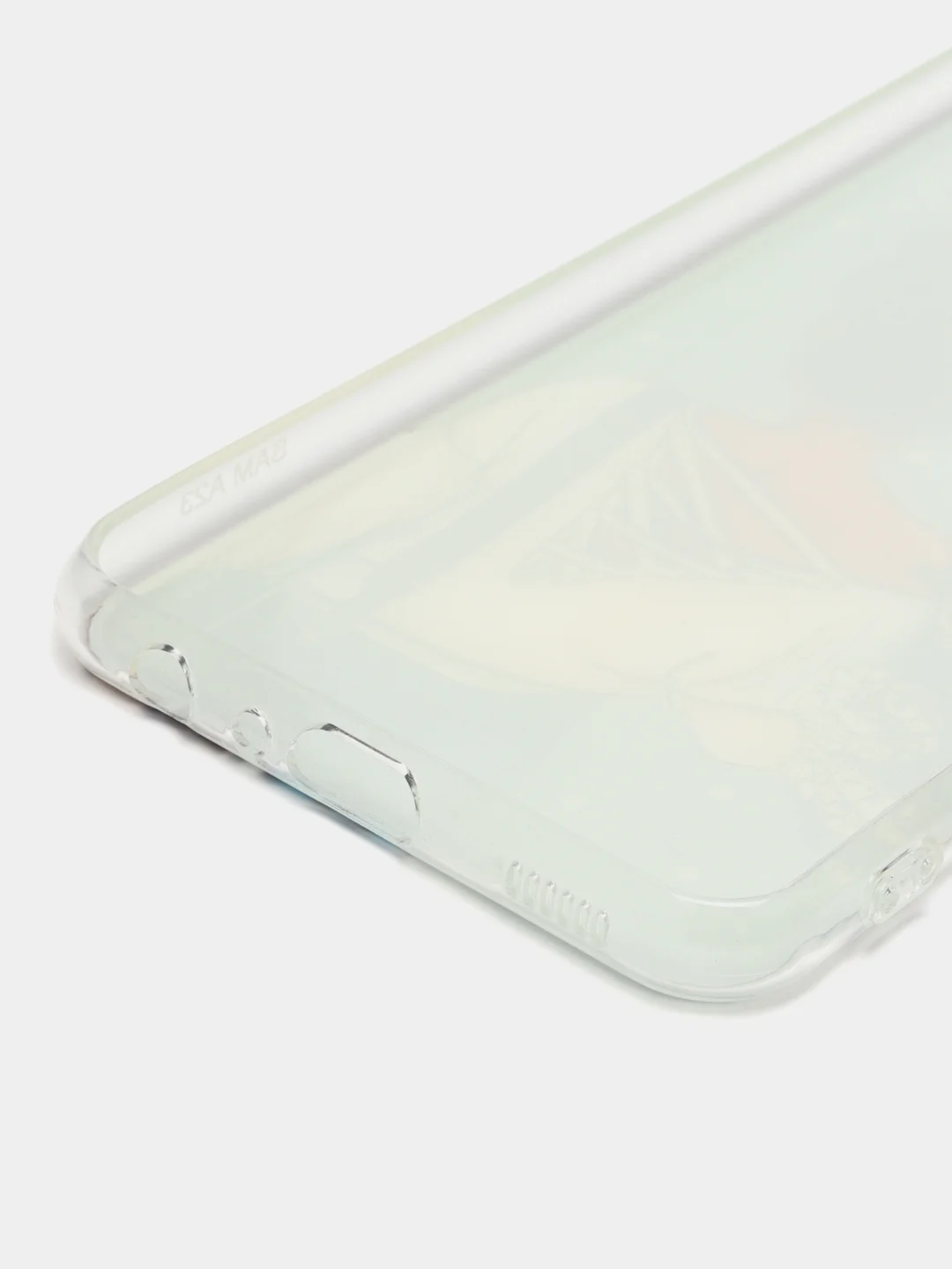 Тёмно-серый чехол силиконовый на Samsung Galaxy A23 / Самсунг А23 прозрачный с рисунком, защита камеры