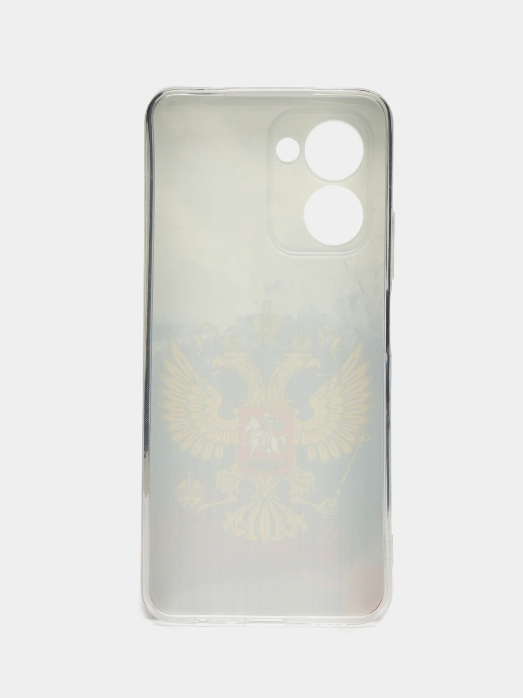 Синий силиконовый чехол на Realme C33 / Реалми С33 прозрачный, с рисунком, защита камеры