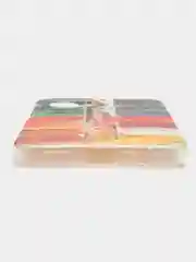 Бордовый силиконовый чехол на Realme C33 / Реалми С33 прозрачный, с рисунком, защита камеры