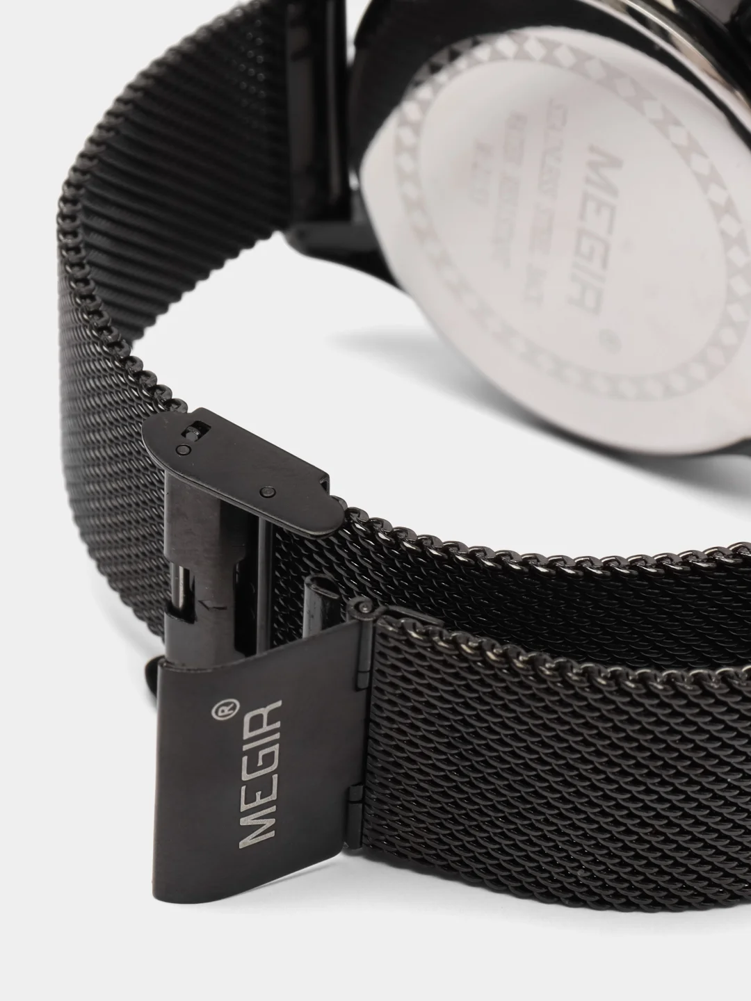 Черный мужские наручные часы Megir MS2153G, с хронографом, в подарочной упаковке