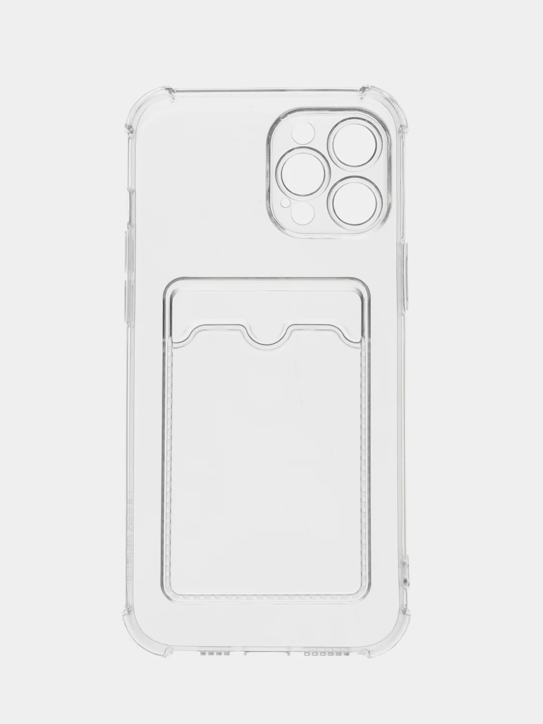 Чехол с карманом для карт iPhone 11/XR/12/13/XS/6s/7/8/SE/Pro/Max/Plus/mini, силиконовый