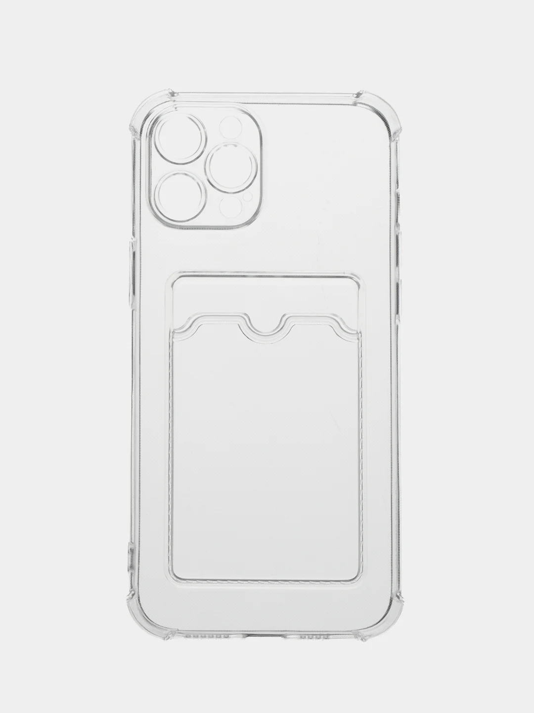 Чехол с карманом для карт iPhone 11/XR/12/13/XS/6s/7/8/SE/Pro/Max/Plus/mini, силиконовый