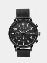 Черный мужские наручные часы Megir MS2157G, с хронографом, в подарочной упаковке