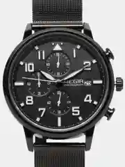 Черный мужские наручные часы Megir MS2157G, с хронографом, в подарочной упаковке