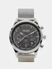 Серебряный мужские наручные часы Megir MS2153G, с хронографом, в подарочной упаковке