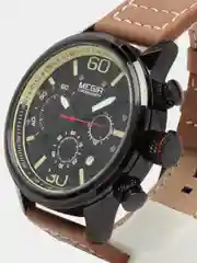 Хаки мужские наручные часы Megir ML2110G с хронографом, в подарочной упаковке