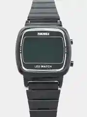 Черный женские наручные электронные Led часы Skmei 1543 в подарочной упаковке