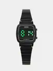 Черный женские наручные электронные Led часы Skmei 1543 в подарочной упаковке