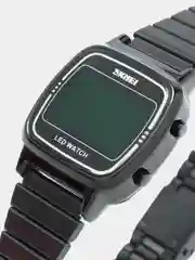 Черный женские наручные электронные Led часы Skmei 1543 в подарочной упаковке