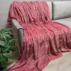 Коралловый плед-покрывало "Кубик", 2 размера, разные цвета