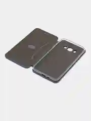 Синий чехол-книжка для Samsung Galaxy J 7 (2016), Samsung J7 (2016), Самсунг J 7 экокожа