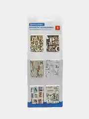 Закладки канцелярские магнитные для книг в школу, учебников, тетрадей "LETTERS", 113166