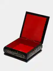 Оранжевый шкатулка жостовская, роспись, 10 x 10 см