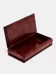 Желтый шкатулка жостовская роспись, 9 x 18 см
