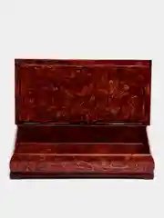 Голубой шкатулка жостовская роспись, 9 x 18 см