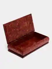 Голубой шкатулка жостовская роспись, 9 x 18 см