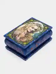 Синий шкатулка для хранения ювелирных украшений