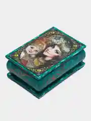 Зеленый шкатулка для хранения ювелирных украшений