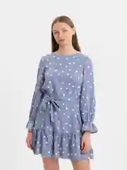 Голубой платье женское повседневное, офисное, вечернее, праздничное, большие размеры