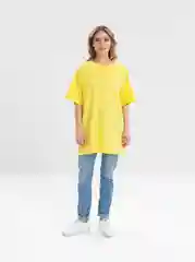 Желтый футболка оверсайз