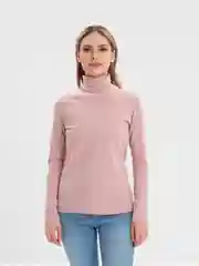 Розовый водолазка женская, хлопок стрейч, кофта, свитер