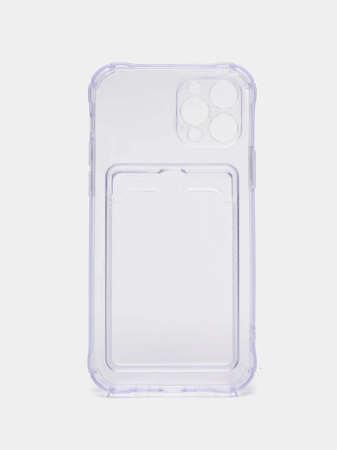 Лавандовый чехол для iPhone 7/8 Plus/XR/11/12/13/Pro/Pro Max, силиконовый, с карманом для карт