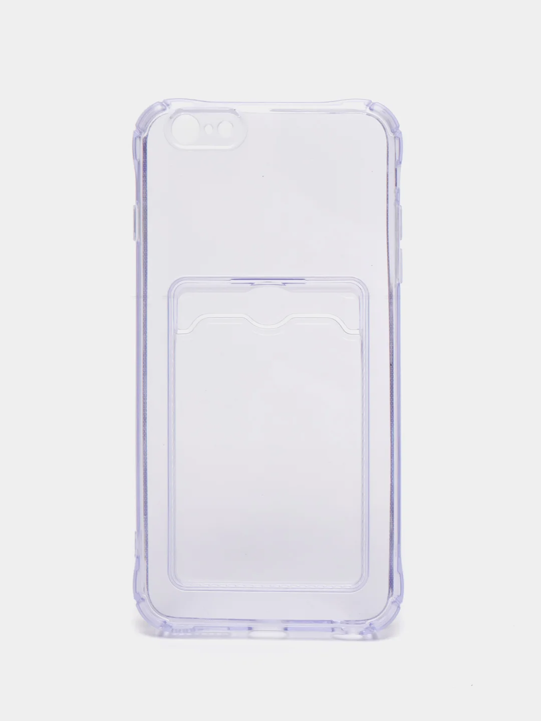 Лавандовый чехол для iPhone 7/8 Plus/XR/11/12/13/Pro/Pro Max, силиконовый, с карманом для карт