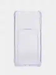 Лавандовый чехол для iPhone 7/8 Plus/XR/11/12/13/Pro/Pro Max, силиконовый, с карманом для карт