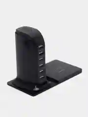 Беспроводная зарядка 10Вт, сетевое зарядное устройство на 6USB 30Вт