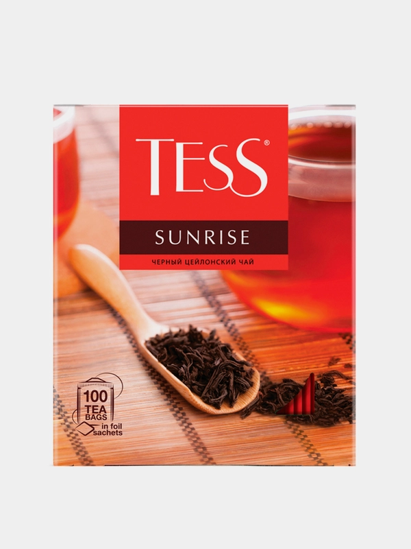 Чай в пакетиках Tess Санрайз черный, 100 пак