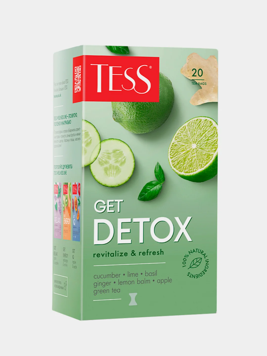 Чай в пакетиках Tess Гет Детокс зеленый, 20 пак