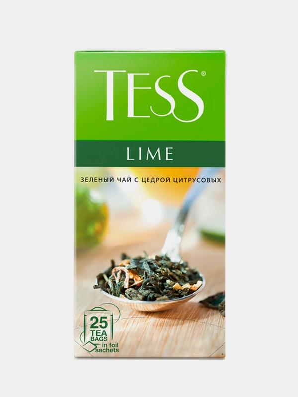 Чай в пакетиках Tess Лайм зеленый, 25 пак