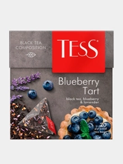 Чай в пирамидках Tess "Блюберри Тарт", черный, 20 пирамидок