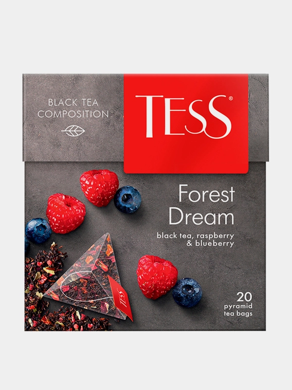 Чай в пирамидках Tess Форест Дрим черный, 20 пирамидок