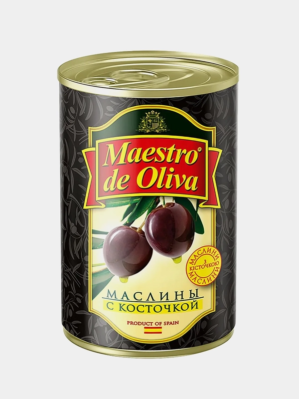 Маслины MAESTRO DE OLIVA с косточкой 280г Испания
