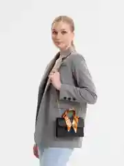 Черный женская сумка через плечо, с цепью