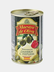 Оливки MAESTRO DE OLIVA с перцем 300г Испания