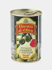 Оливки MAESTRO DE OLIVA с перцем 300г Испания