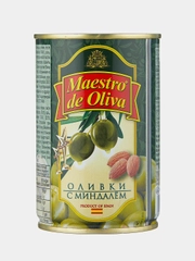 Оливки MAESTRO DE OLIVA с миндалем 300г Испания